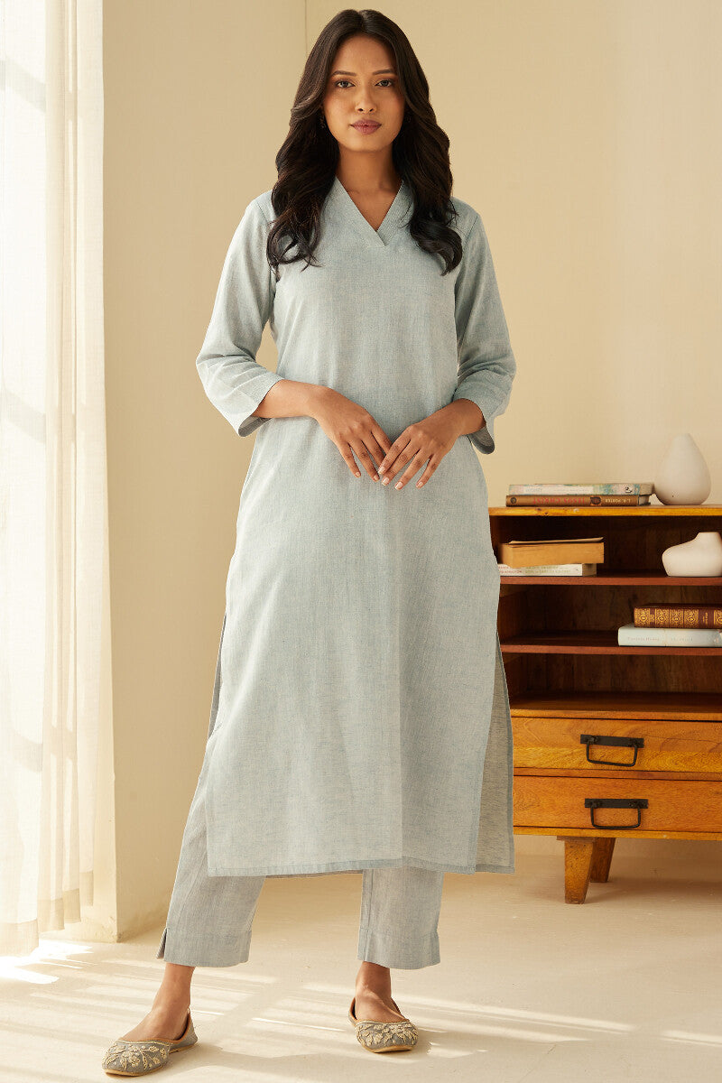 Roza Seher Blue Narrow Pants