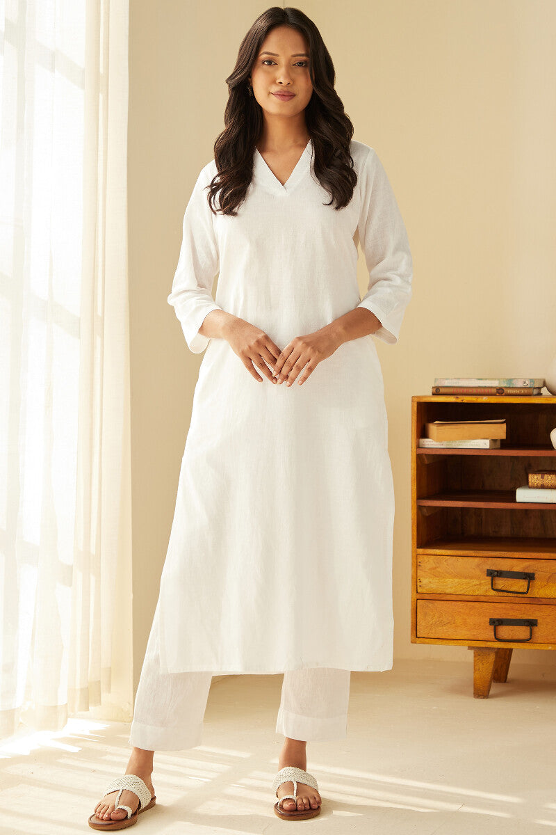Roza Seher White Kurta