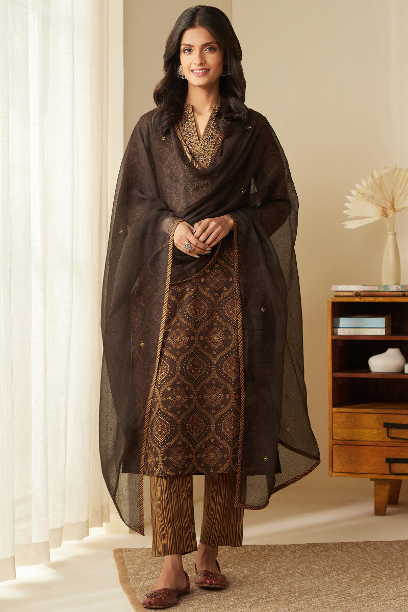 Sehra Yasmine Ajrak Narrow Pants