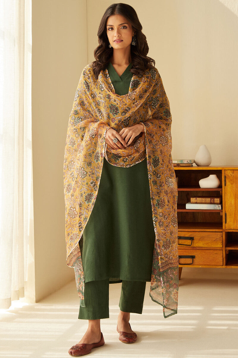 Sehra Seher Forest Green Narrow Pants