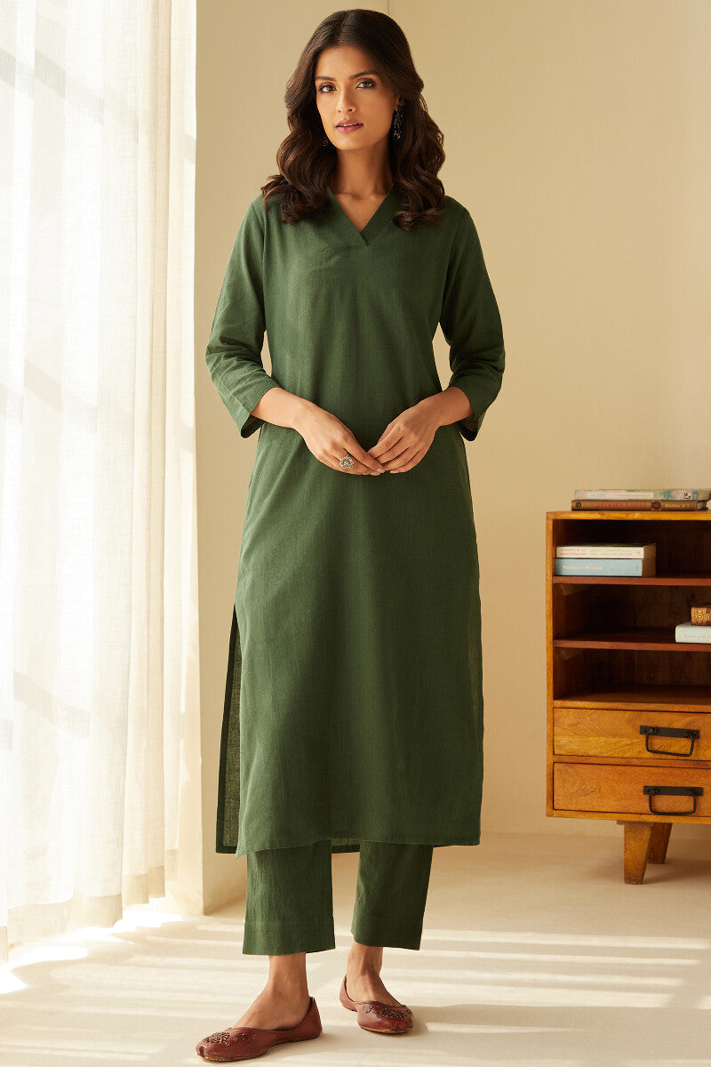 Sehra Seher Forest Green Kurta