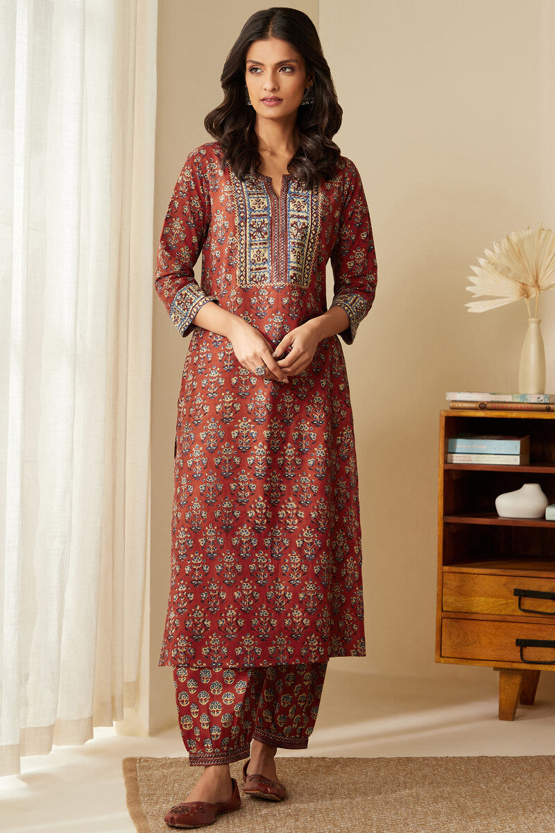 Sehra Aleena Bagru Kurta