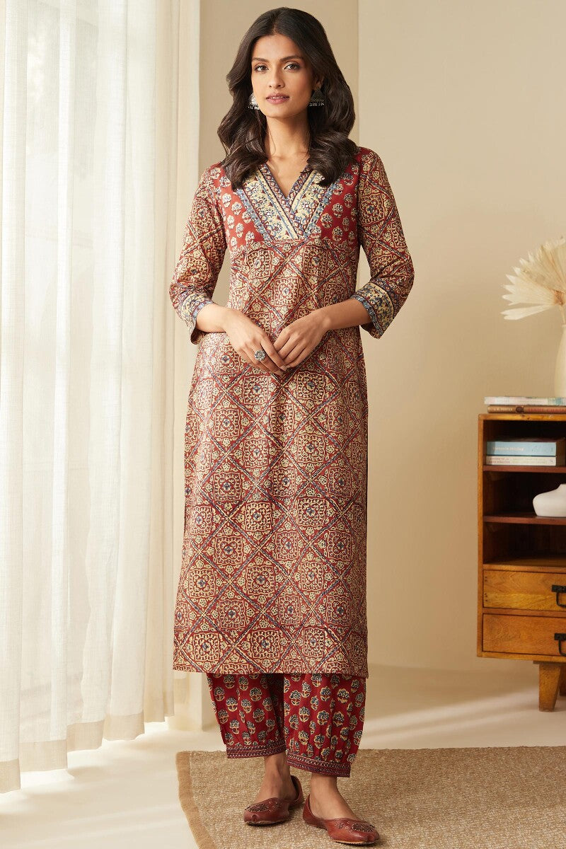 Sehra Nida Bagru Kurta
