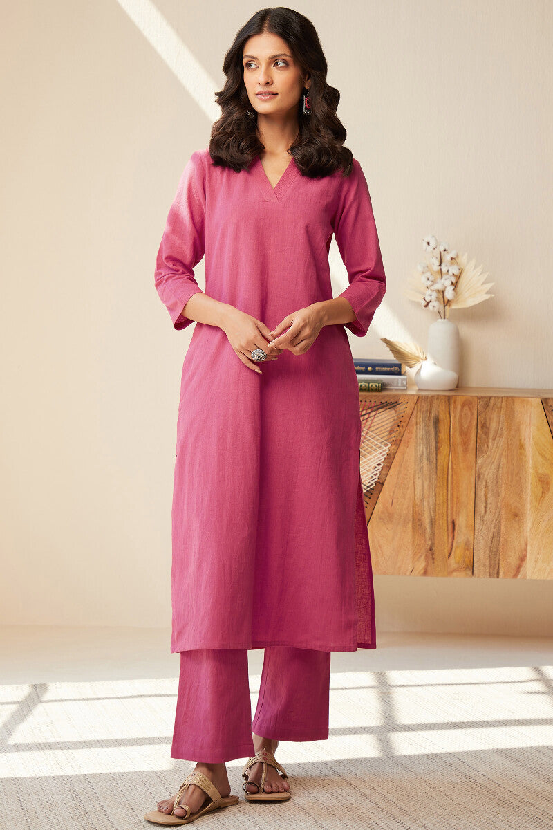 Surplus: Roza Seher Rose Pink Kurta