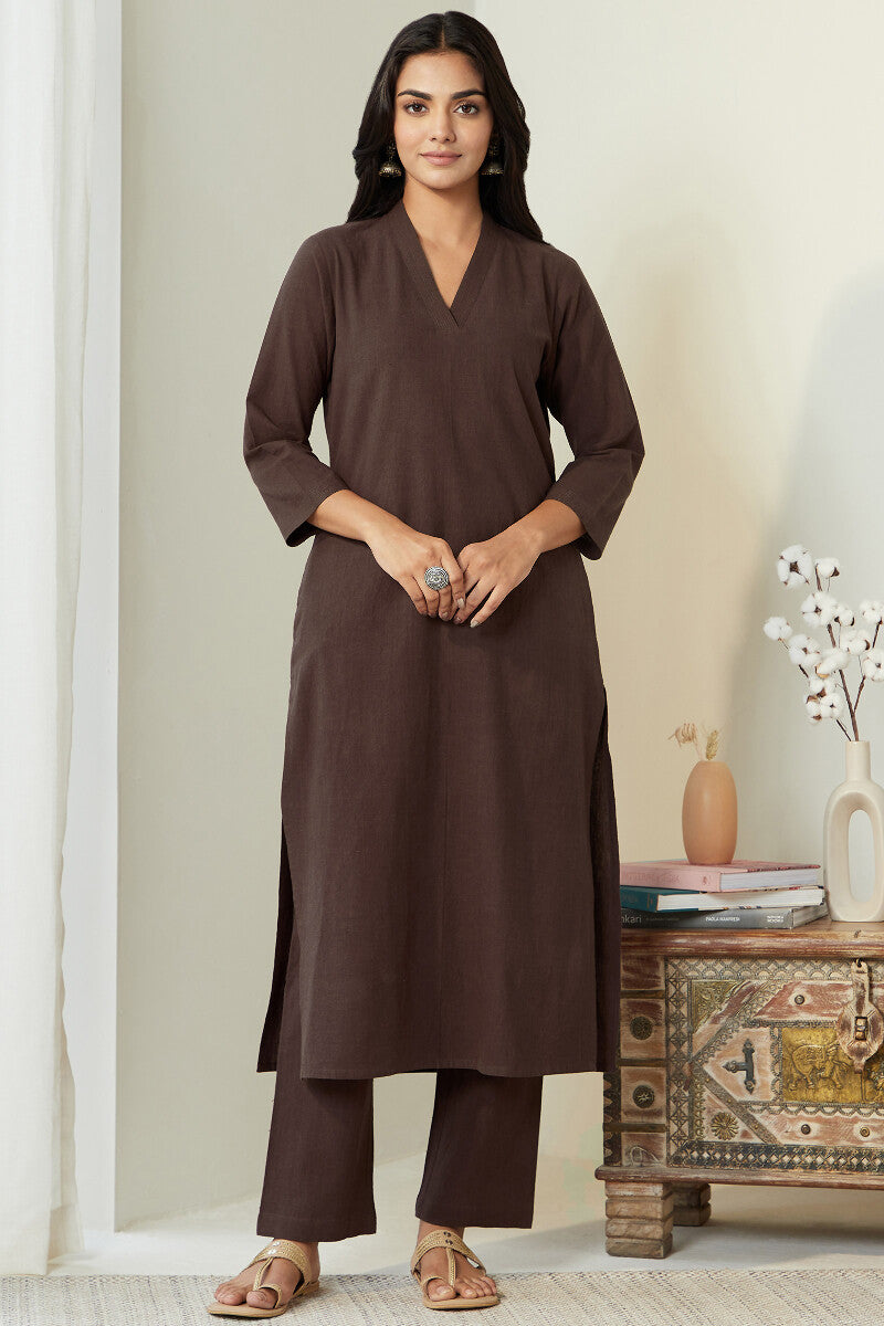 Roza Seher Brown Kurta
