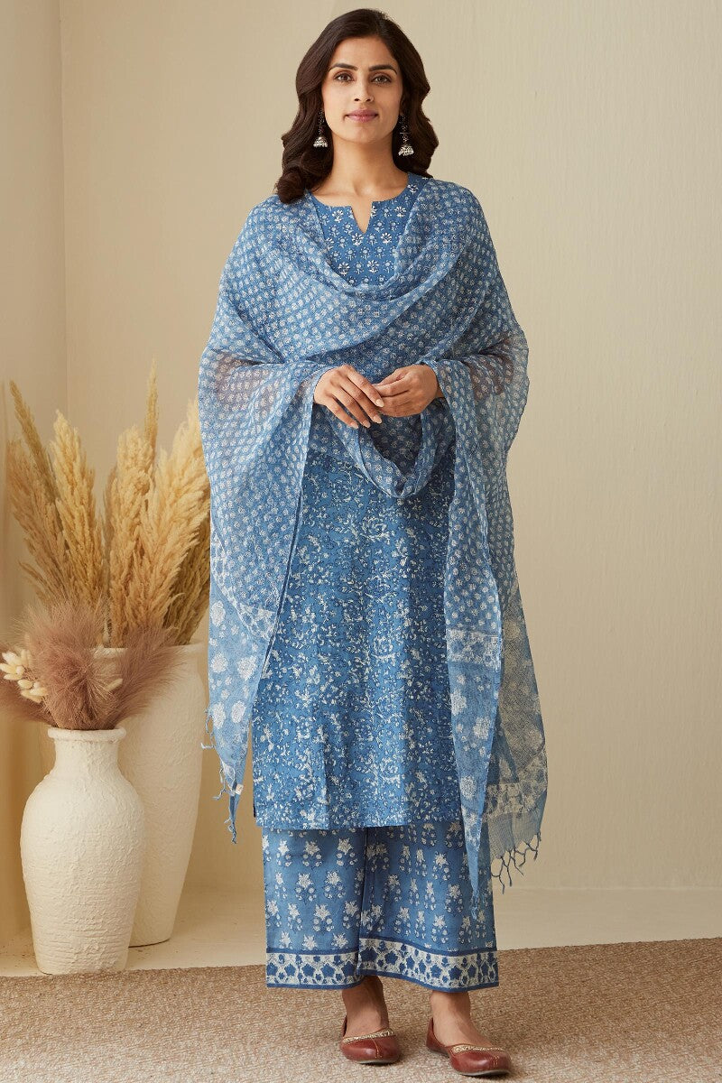 Sehra Noor Indigo Dupatta