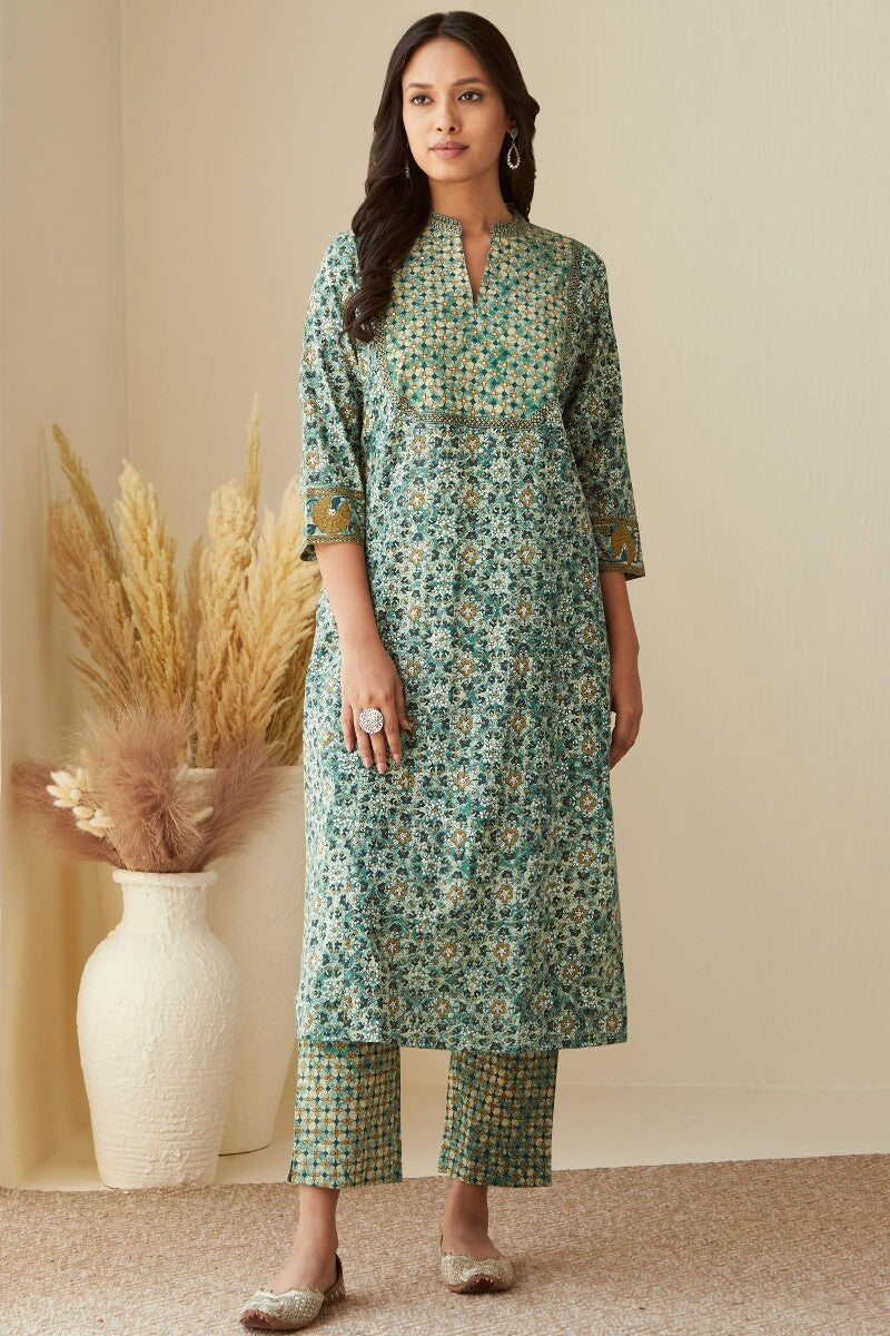 Gauhar Shirin Bagru Kurta