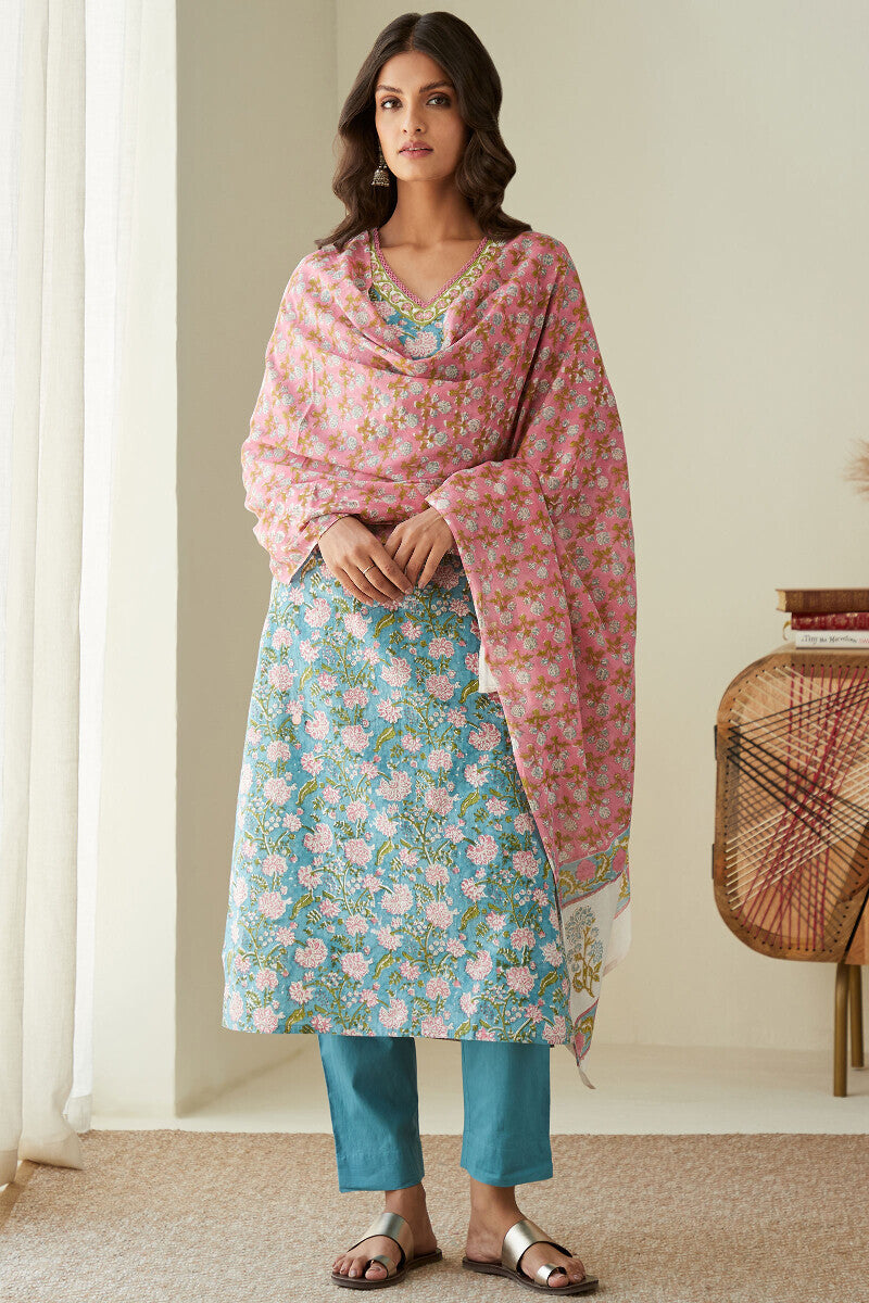 Nasrine Rabiya Blue Narrow Pants