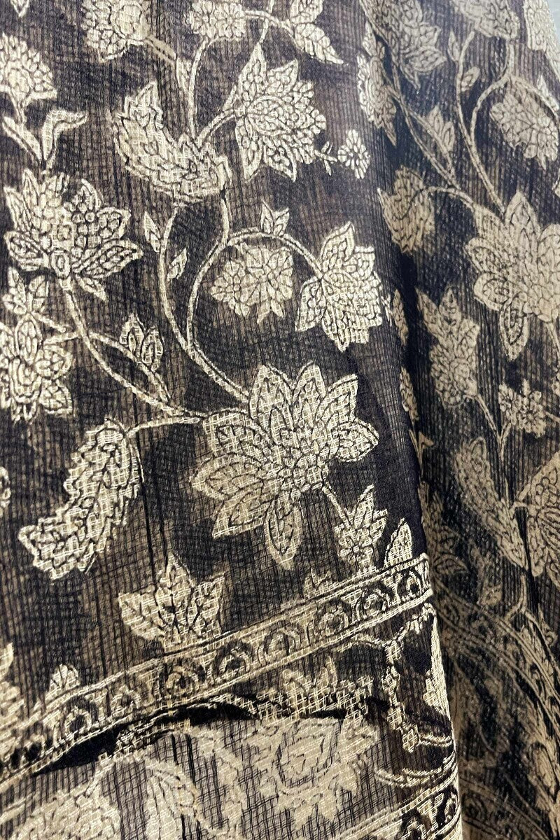 Sanganeri Black Dupatta