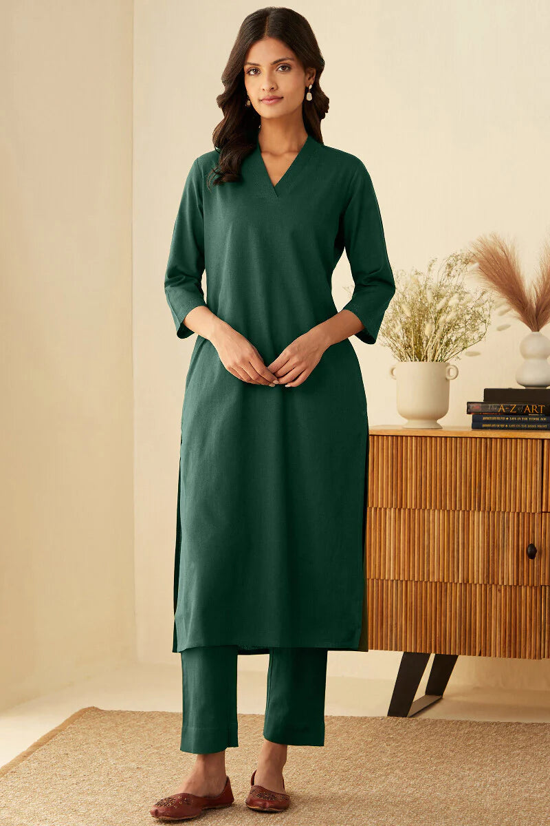 Roza Seher Emerald Green Kurta