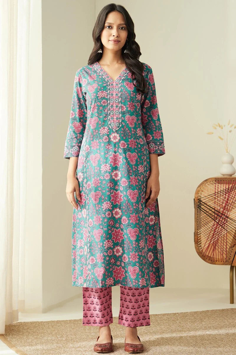 Gauhar Nilofar Sanganeri Kurta