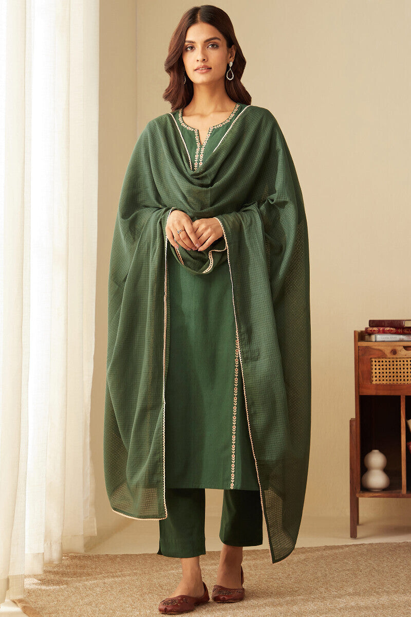 Roza Seerat Green Narrow Pants