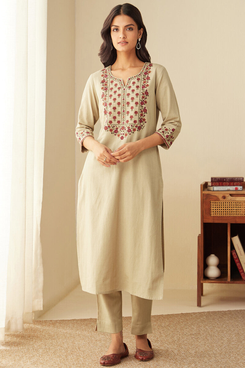 Rosheen Farah Beige Kurta