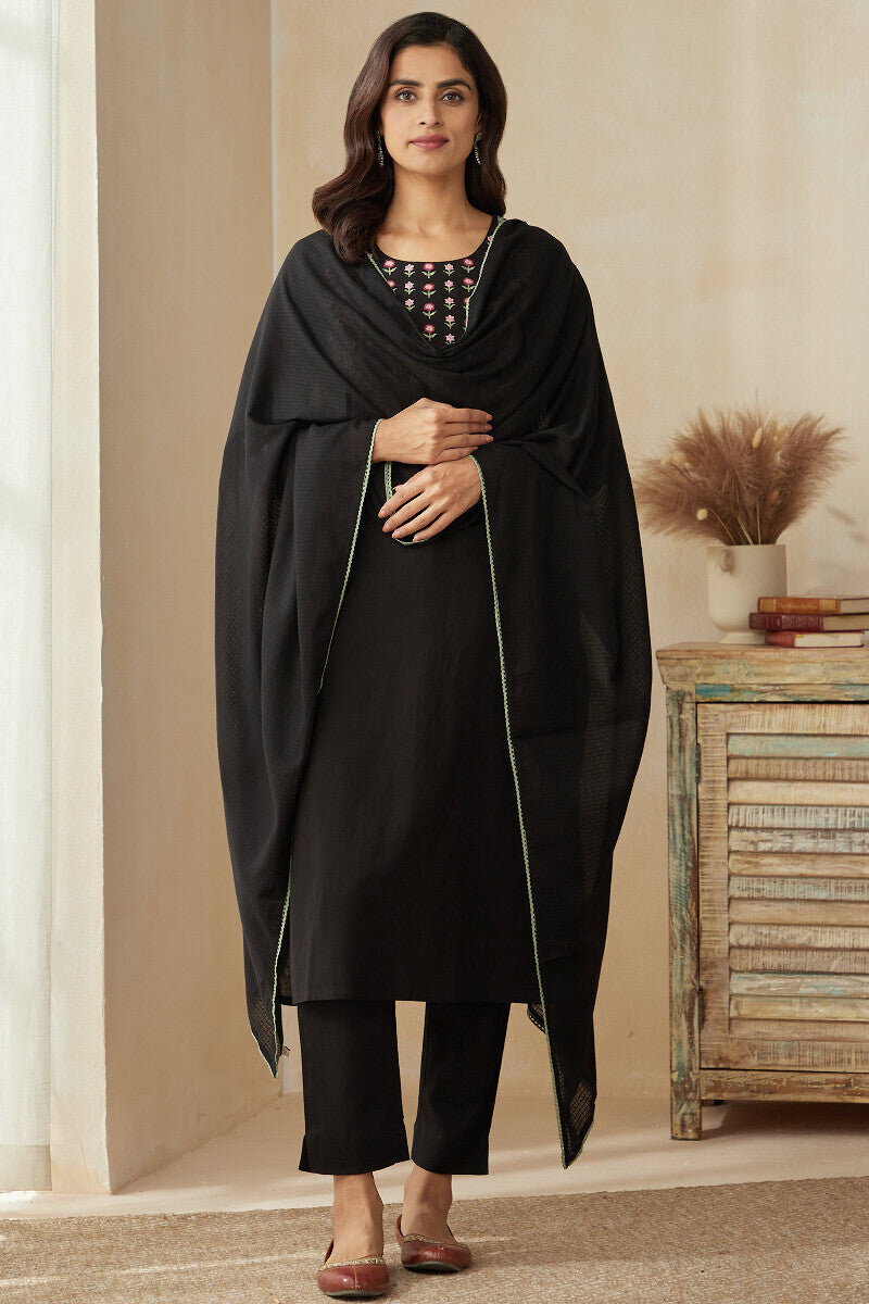 Roza Zoya Black Dupatta