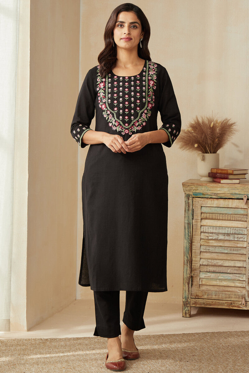 Roza Zoya Black Kurta