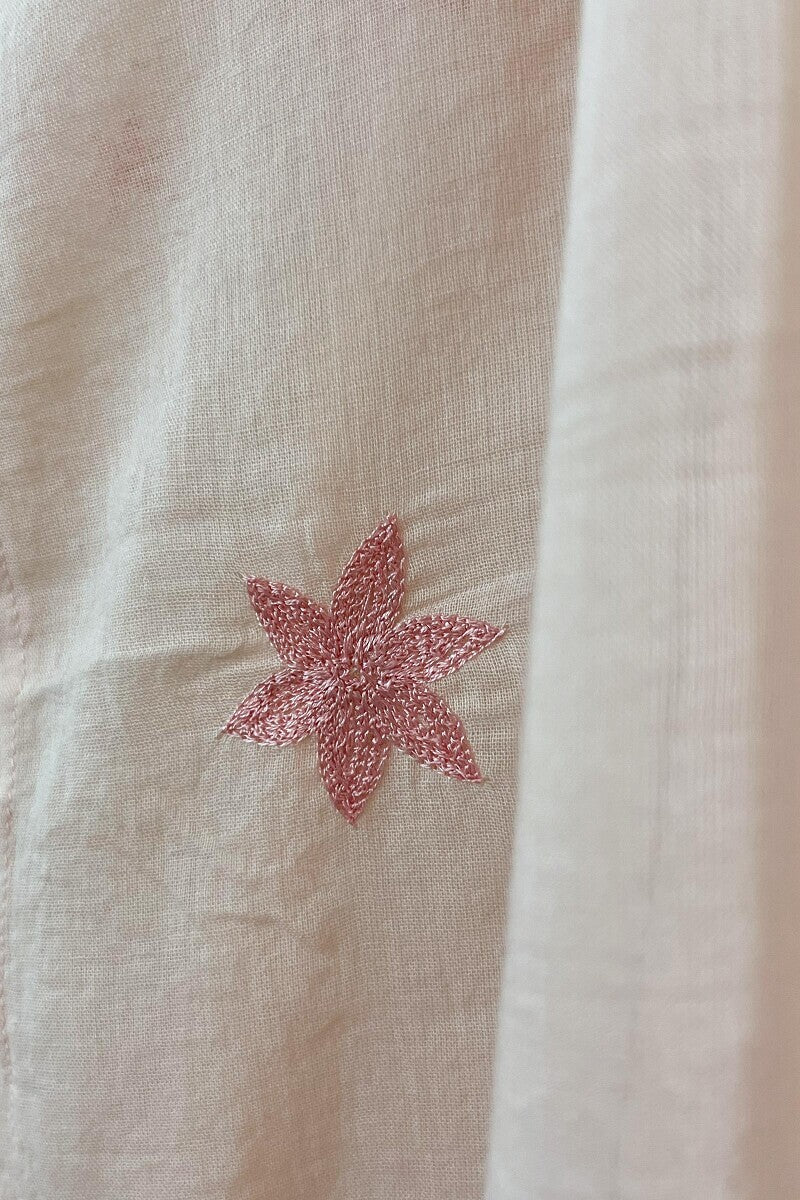 Peach Cotton Mul Dupatta