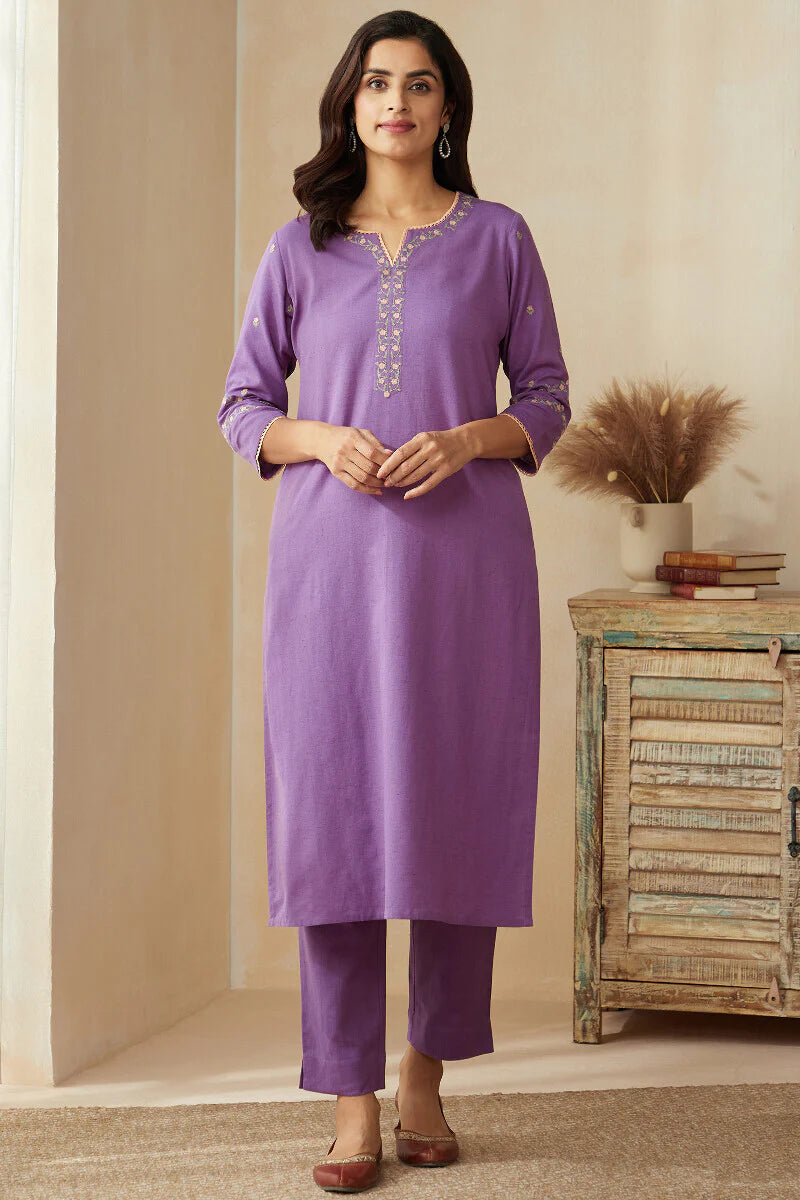 Surplus: Roza Zoya Lavender Kurta