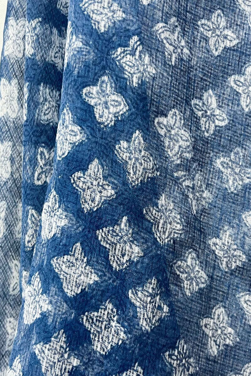 Bagru Blue Dupatta