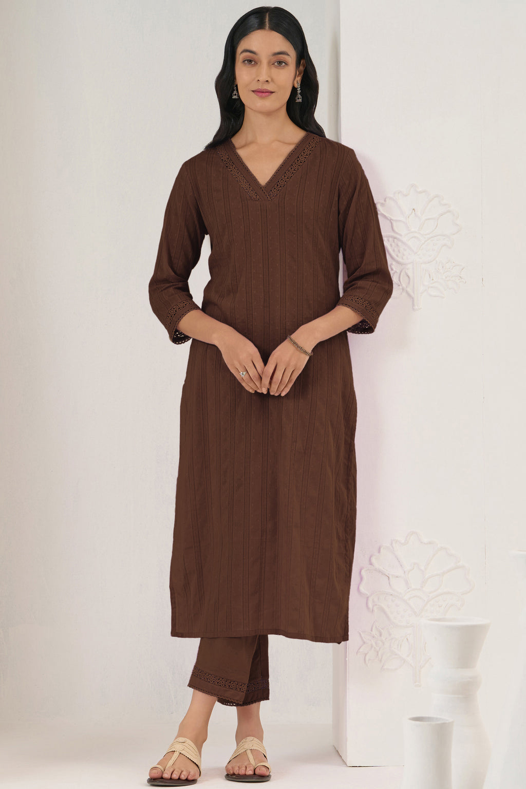 Surplus: Roza Seher Brown Narrow Pants