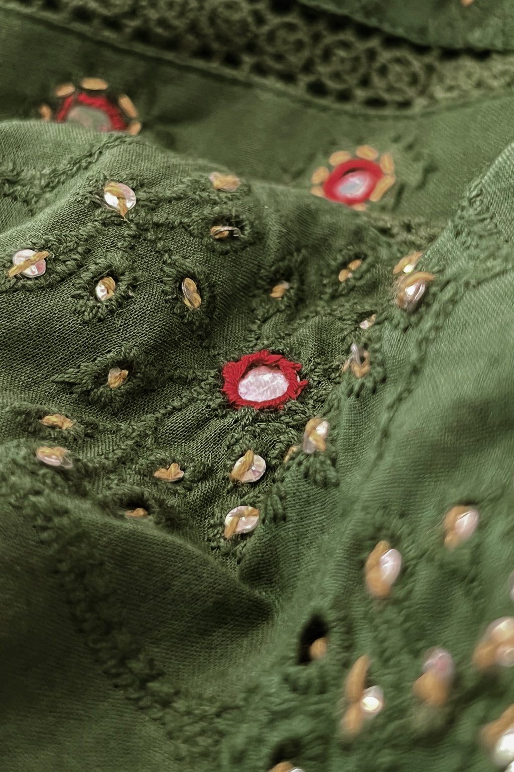 Roza Zunaira Forest Green Kurta