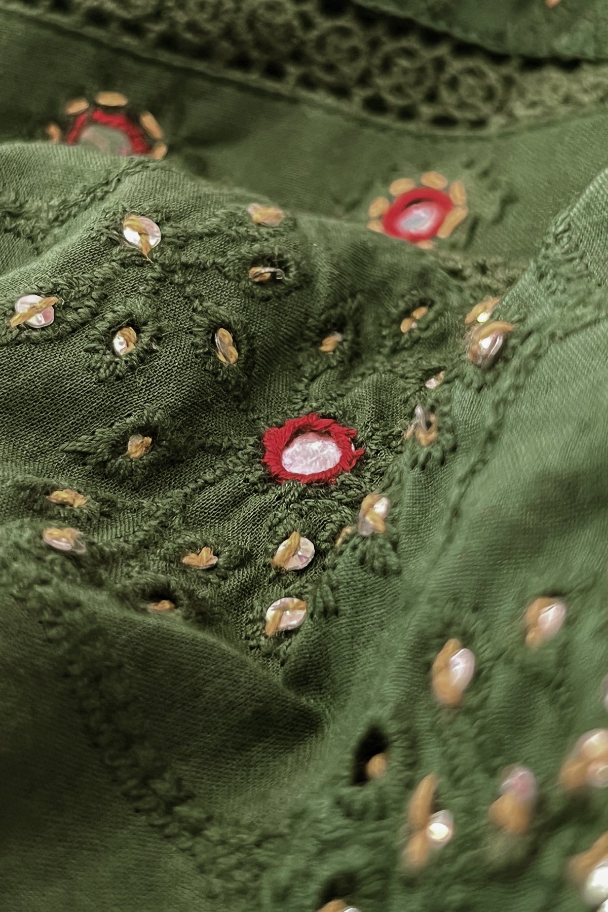 Roza Zunaira Forest Green Kurta