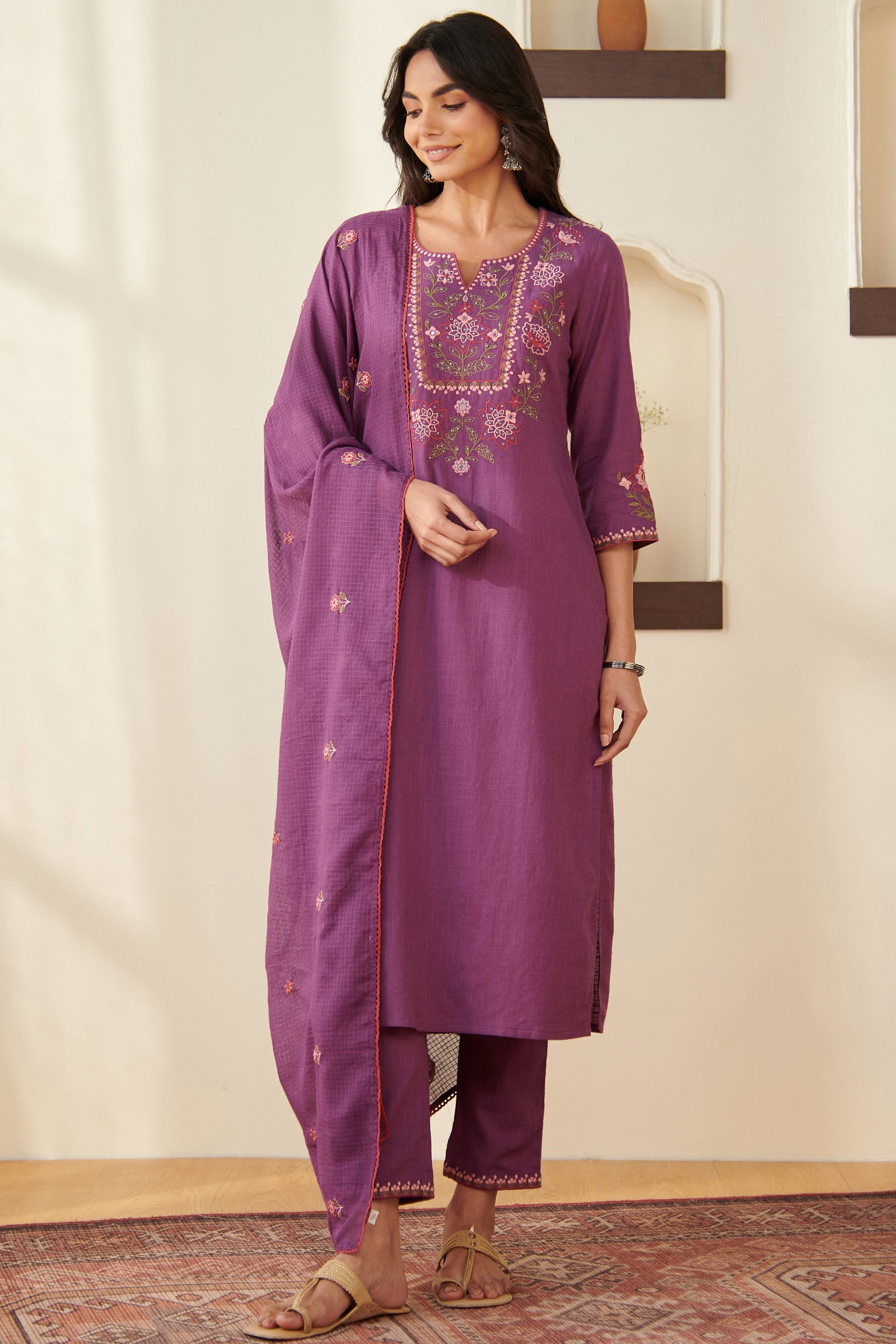Surplus: Mehraab Aalia Purple Narrow Pants