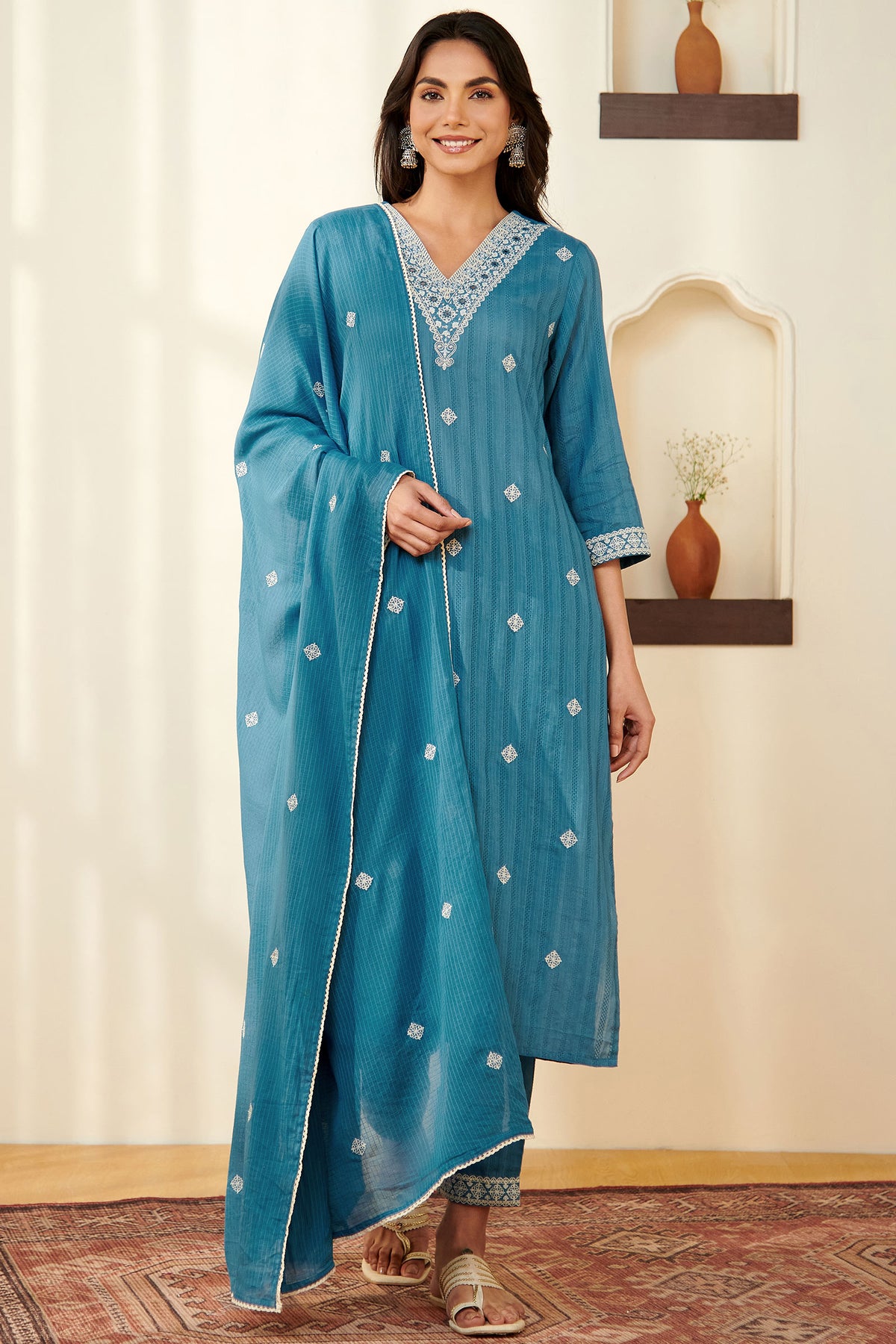 Mehraab Wahida Blue Dupatta