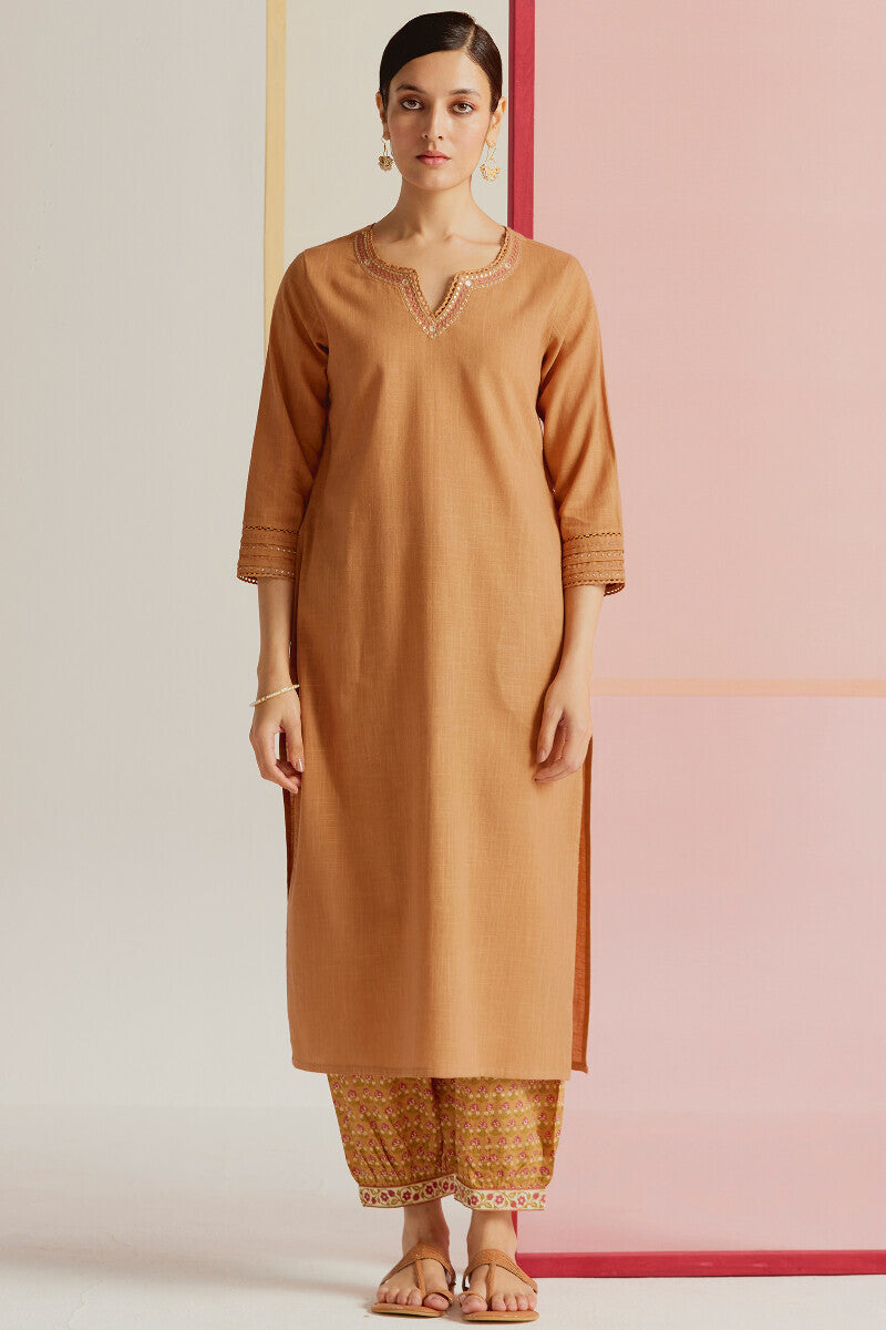 Roza Seerat Mustard Kurta