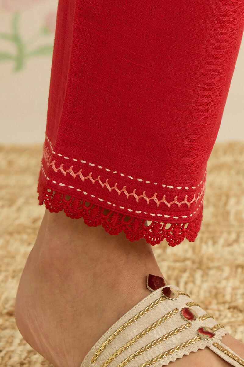 Kashida Kiara Red Narrow Pants