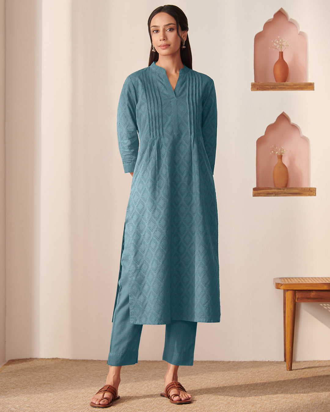 Roza Azarin Vintage Blue Narrow Pants