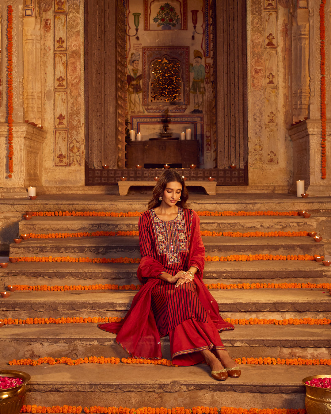 Roshanara Rahida Bagru Dupatta