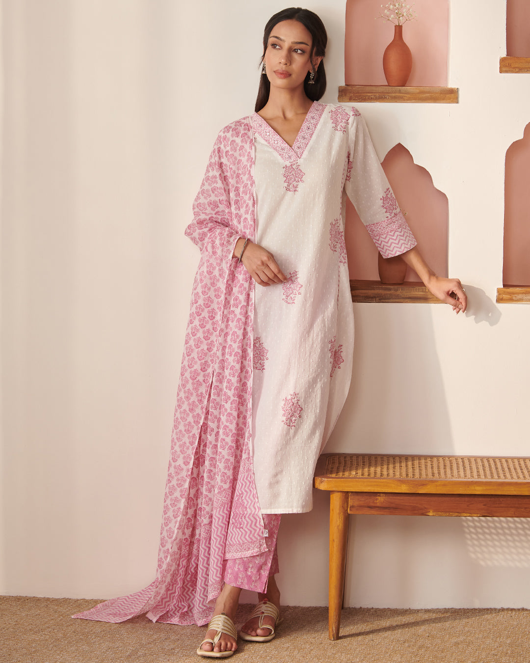 Rosheen Asfiya Sanganeri Narrow Pants