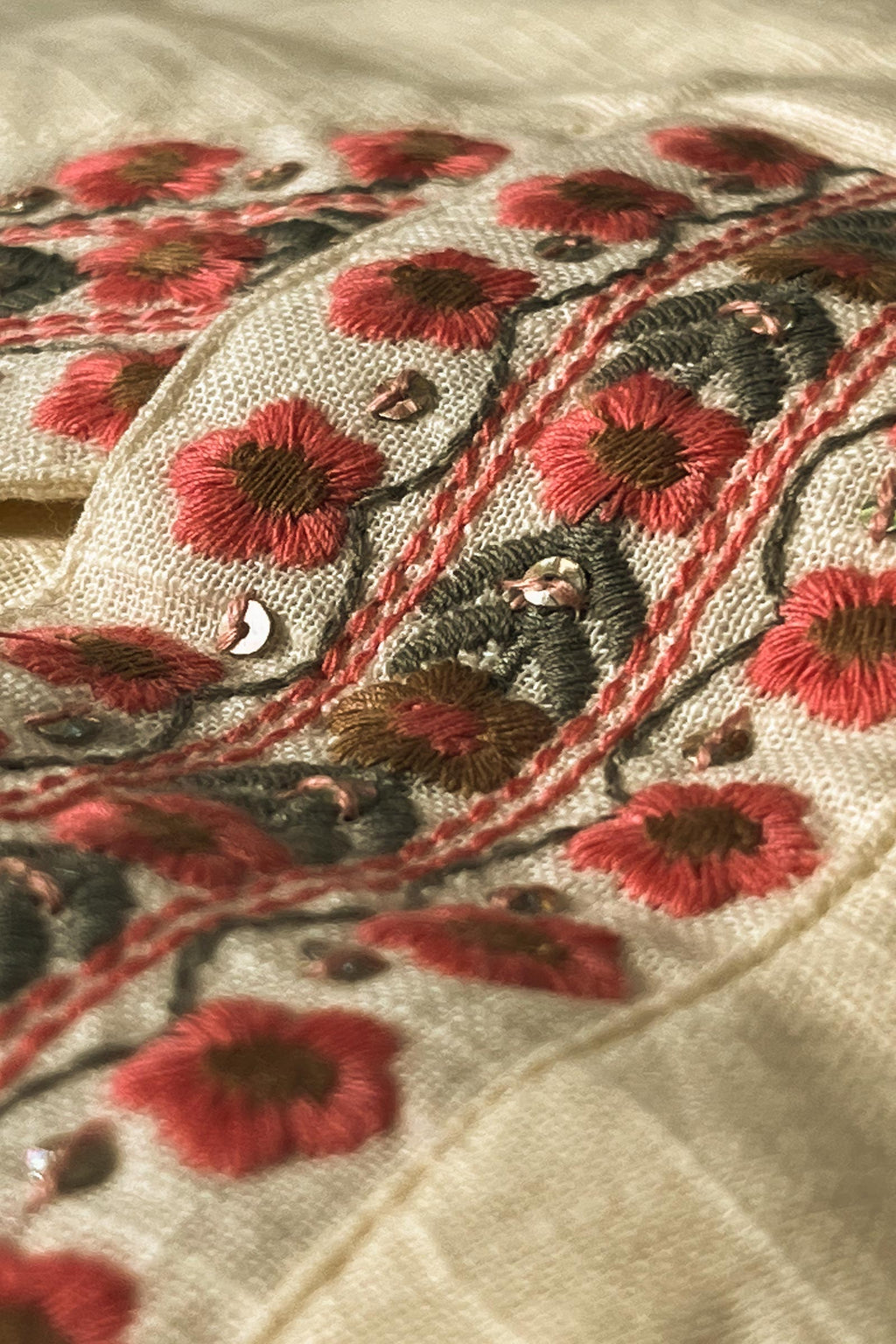 Mehraab Rabiya Cream Kurta