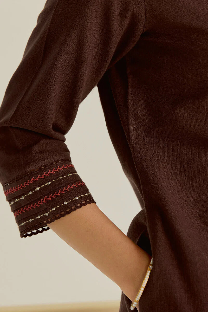 Roza Seerat Brown Kurta