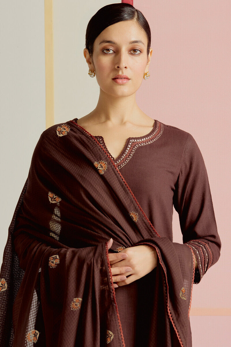Roza Seerat Brown Dupatta