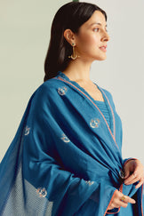 Roza Sehreen Blue Dupatta