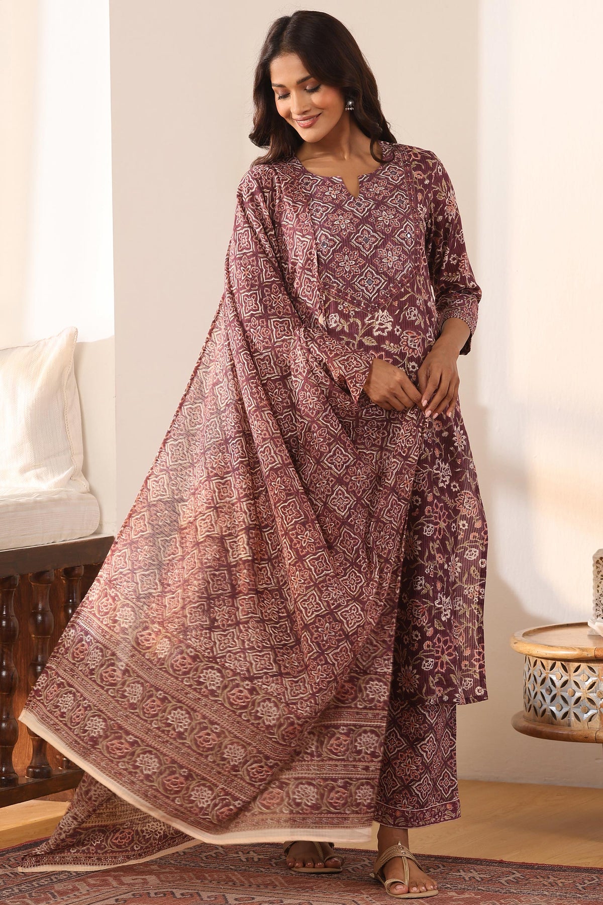 Gauhar Rabiah Sanganeri Dupatta