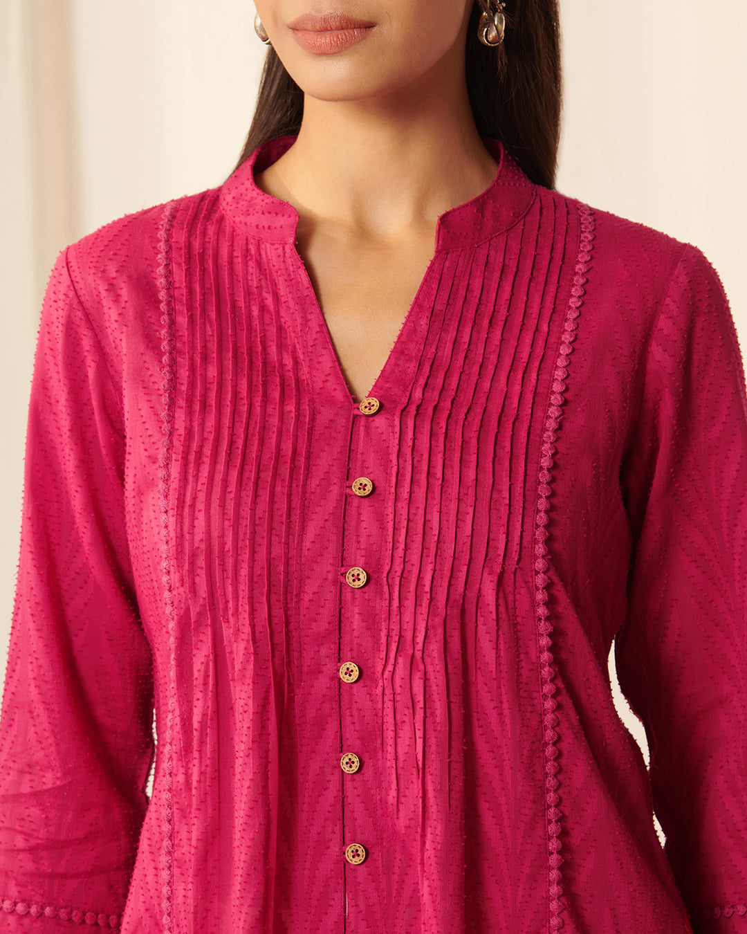 Roza Ruksar Rani Pink Top