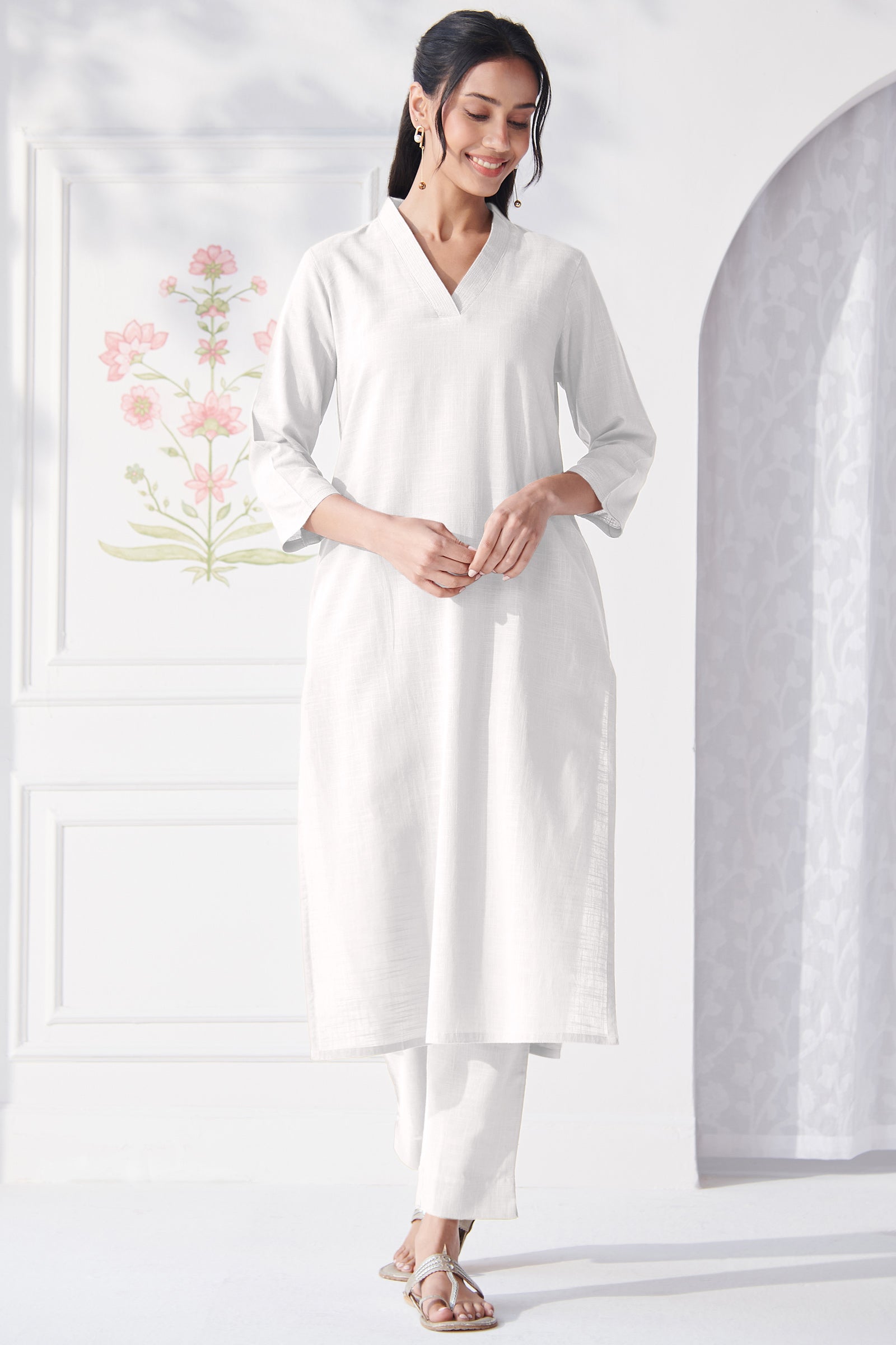 Roza Anaya White Narrow Pants
