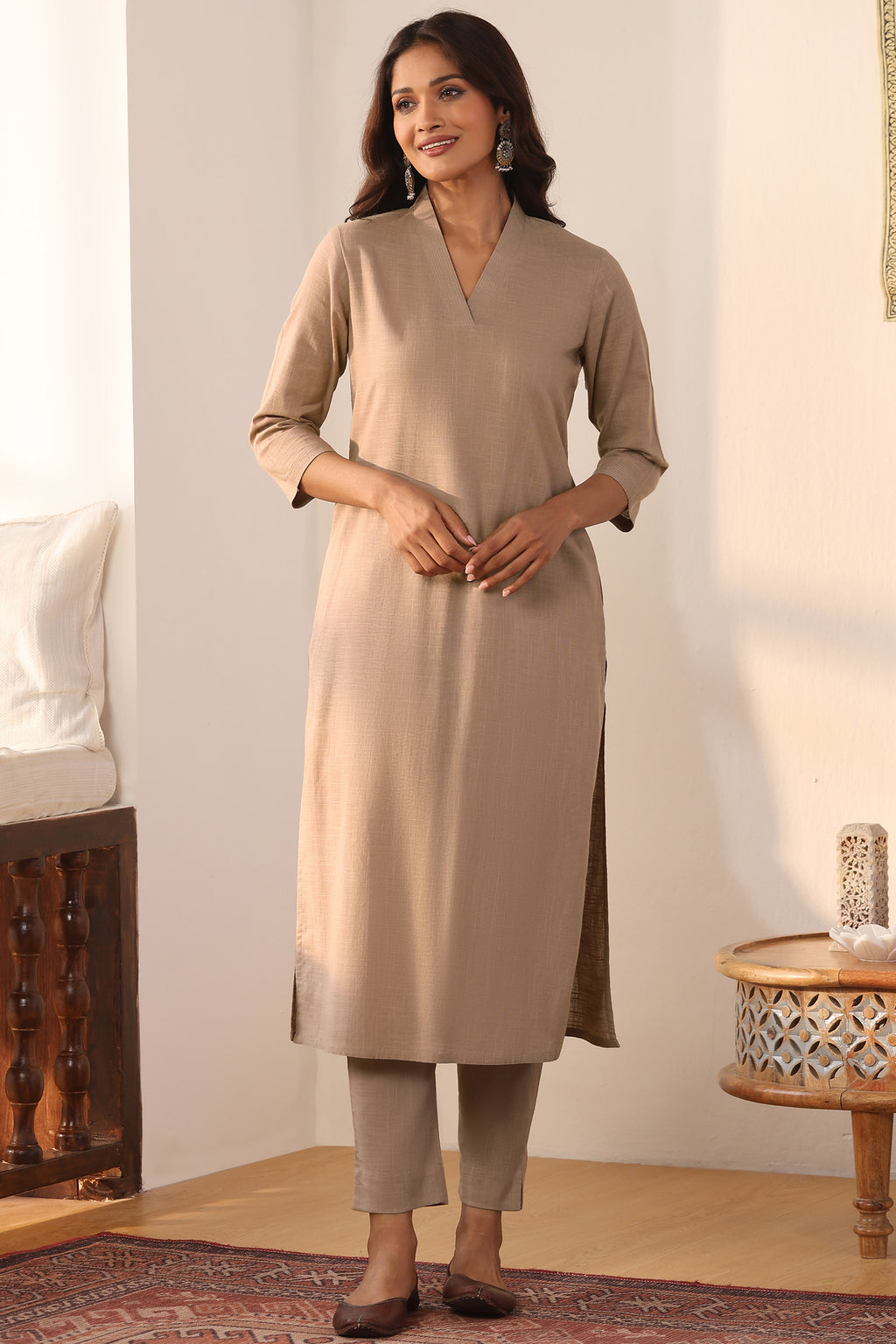 Roza Zeniya Grey Narrow Pants