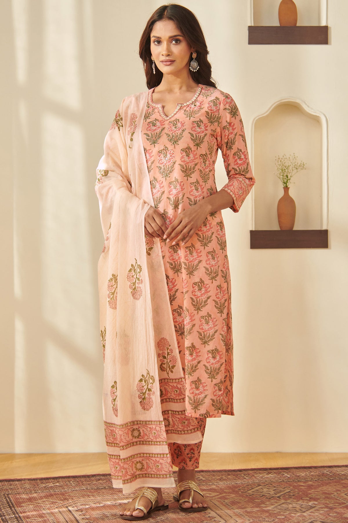 Gulbarg Kaira Sanganeri Dupatta