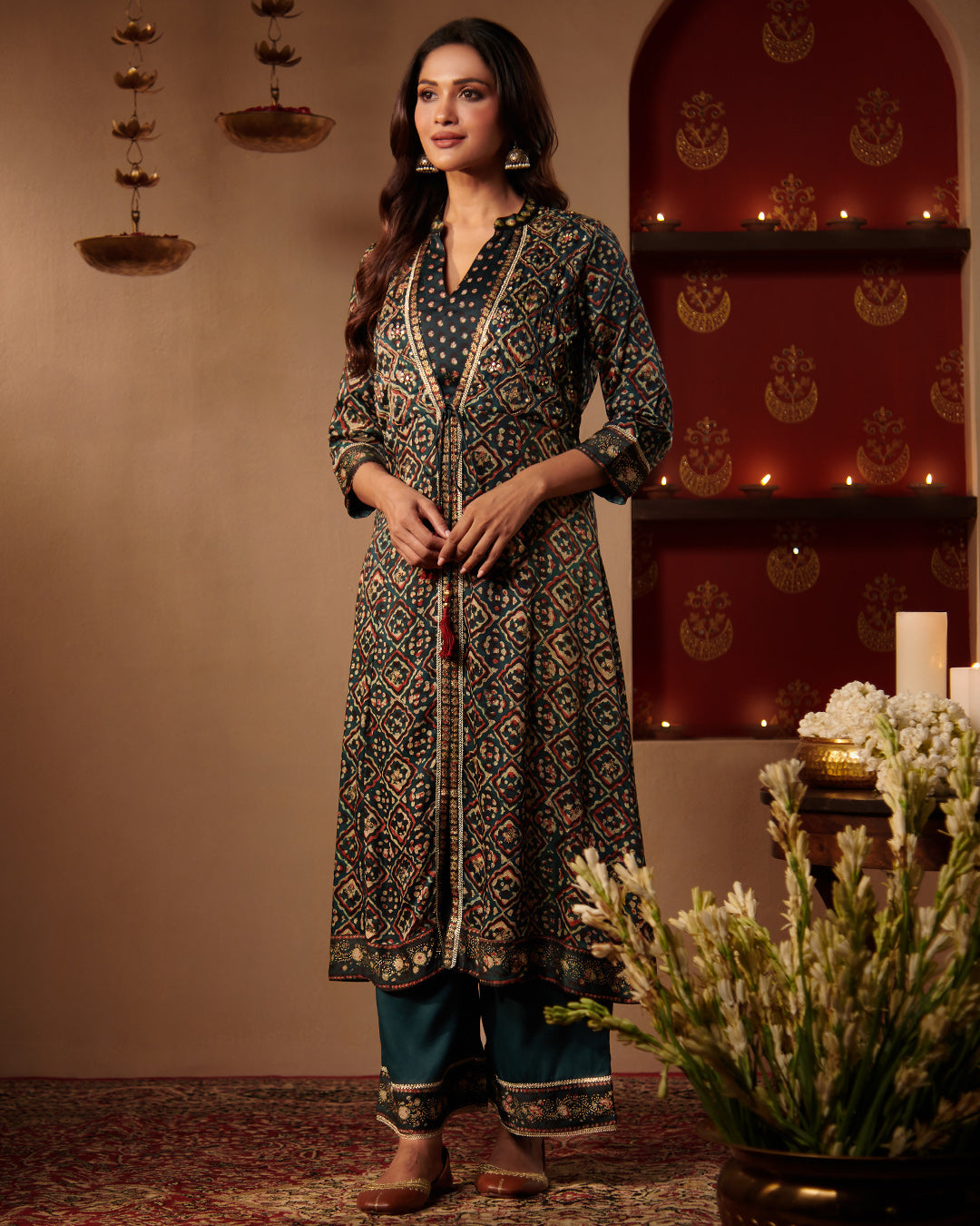 Roshanara Inara Bagru Dabu Kurta