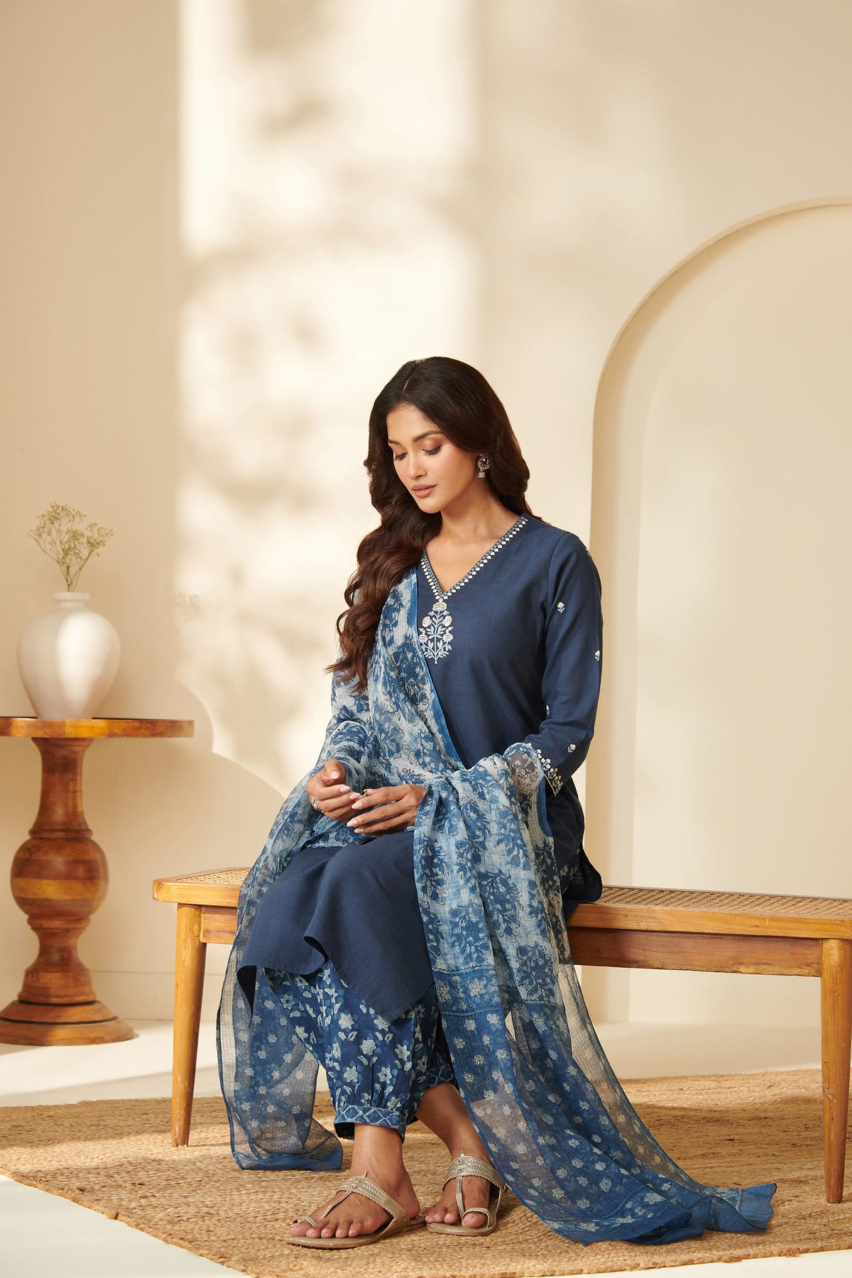 Sehra Nazneen Bagru Dupatta