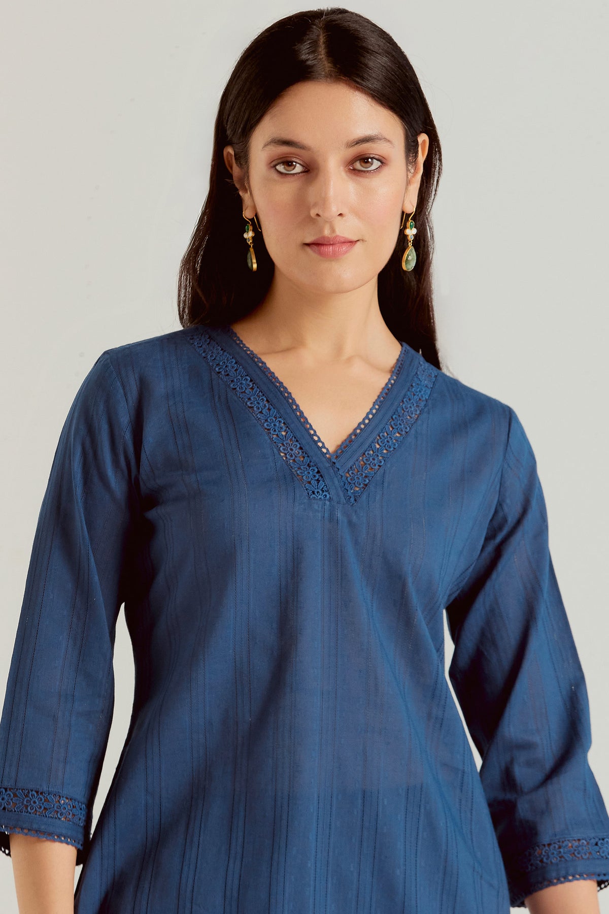 Roza Sehr Blue Kurta