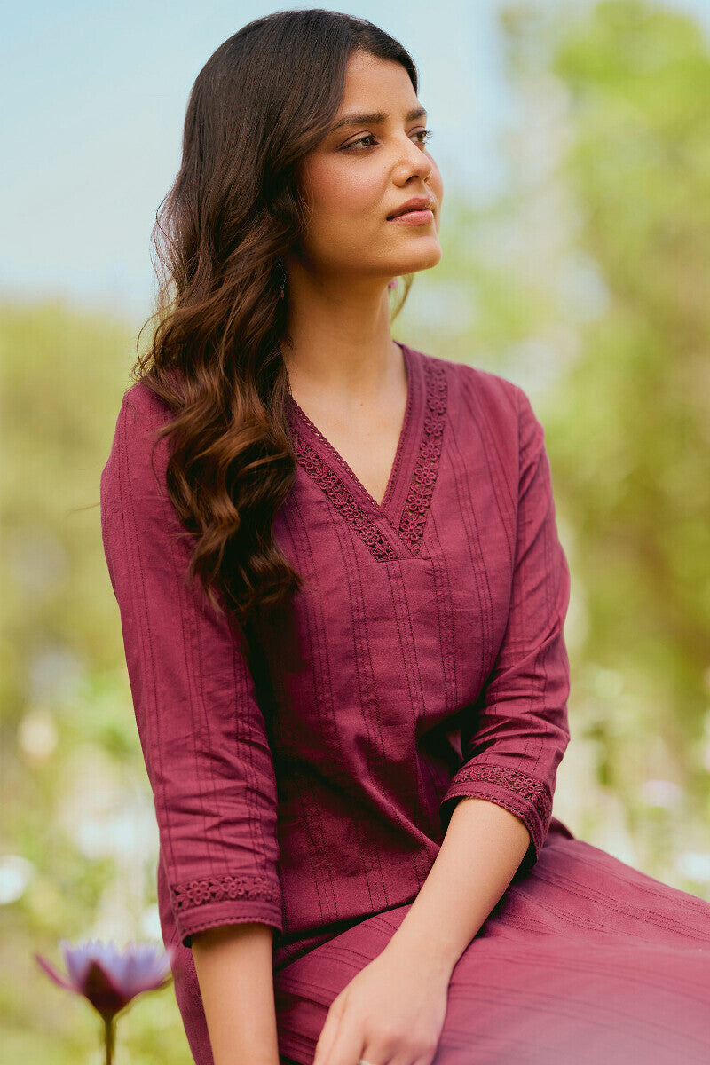 Roza Sehr Rose Pink Kurta