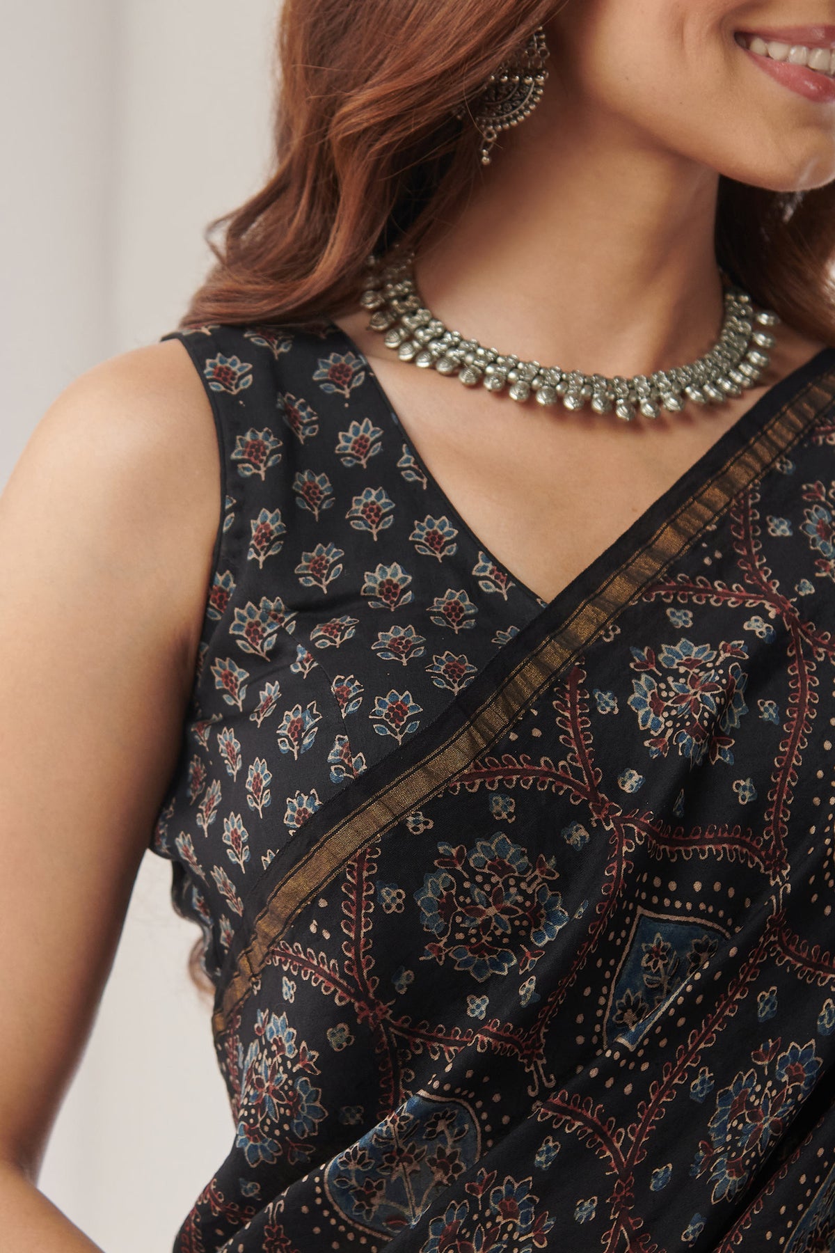 Sehra Afreena Ajrak Saree
