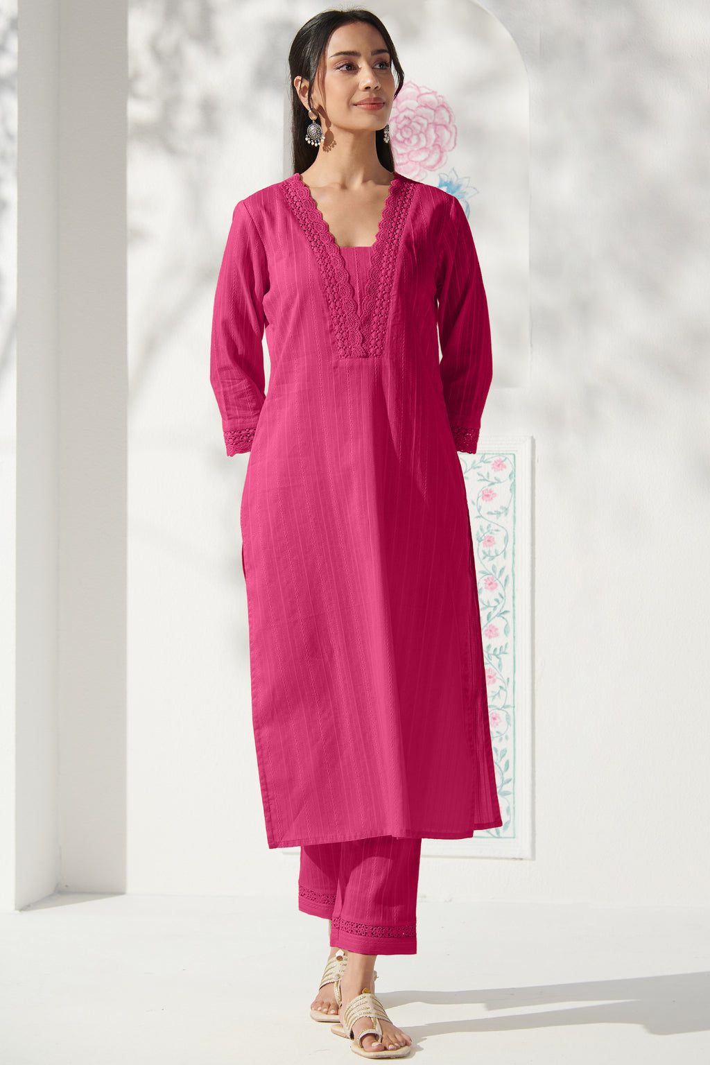 Roza Farah Pink Narrow Pants