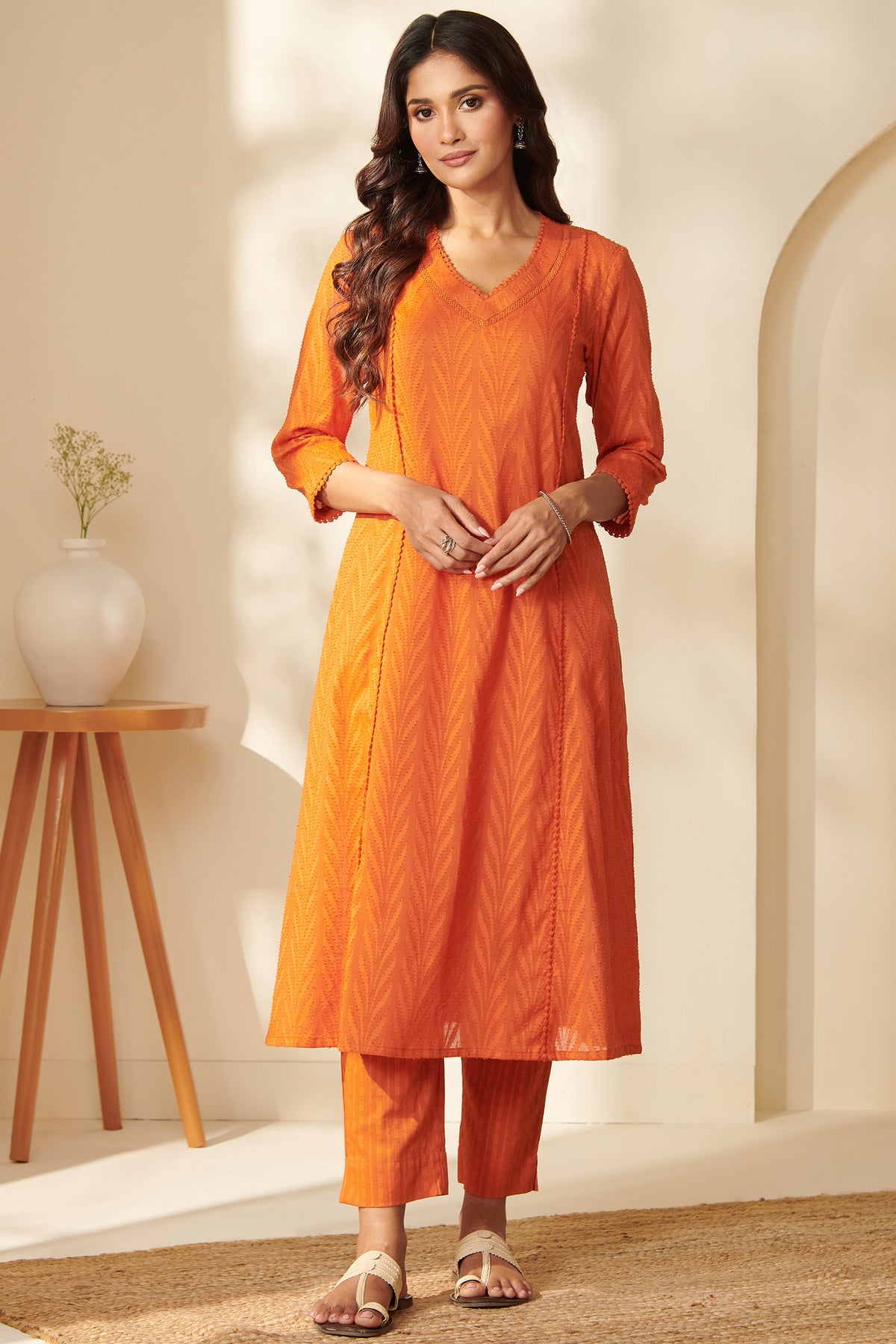 Roza Omaira Orange Narrow Pants