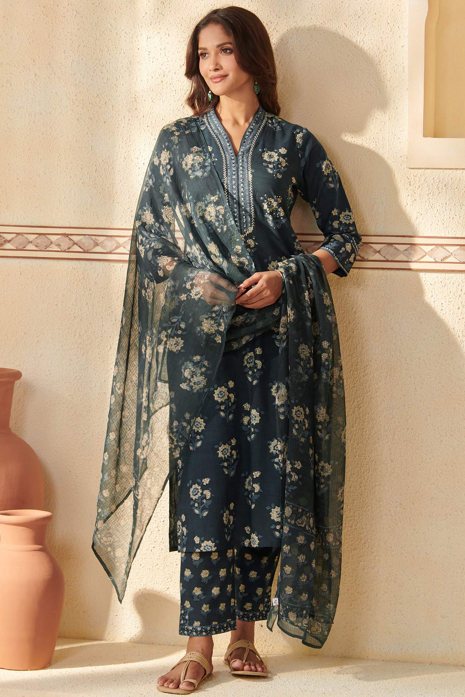 Sehra Seher Bagru Narrow Pants