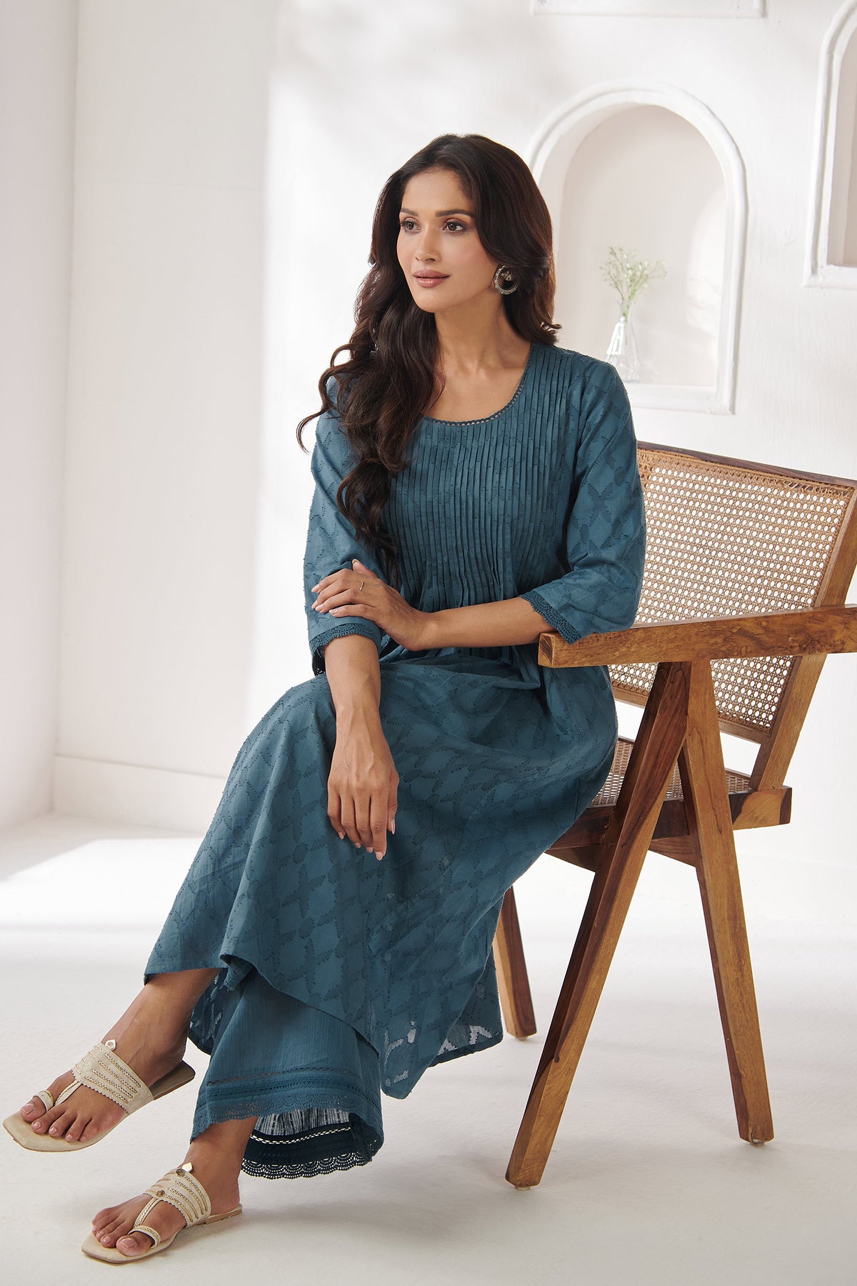 Roza Tasnim Blue Palazzo
